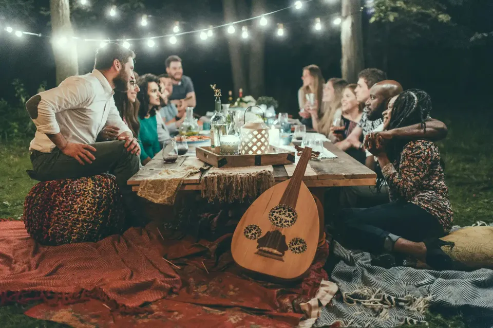 friends, gathering, dinner